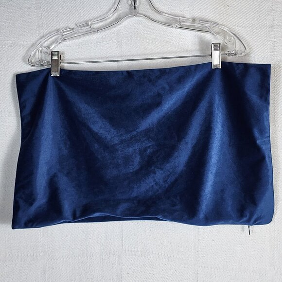 Wayimpress Electric Blue Soft Poly Velvet 12"x20” Throw Pillow Covers Set of 2 - Picture 1 of 16